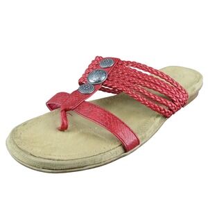 Wear. Ever.  Women Flip Flop Sandal Shoes Orange Synthetic Size 8.5 Medium